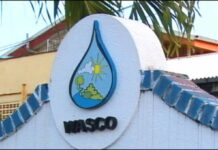 WASCO sign outside the utility's Castries headquarters.