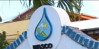 WASCO sign outside the utility's Castries headquarters.
