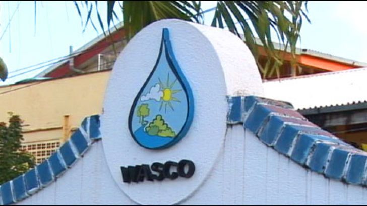 WASCO sign outside the utility's Castries headquarters.