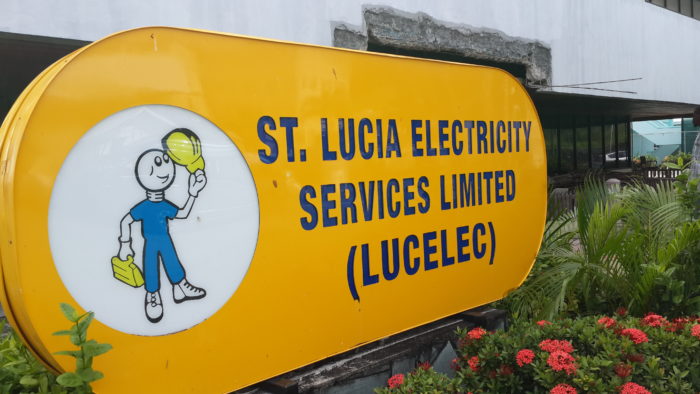 LUCELEC sign outside the utility's Castries branch.
