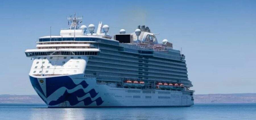 Cruise ship in Castries Harbour.