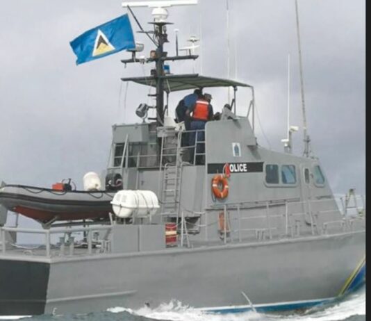 Marine Police vessel at sea