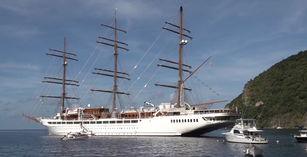 WATCH: Soufriere Welcomes Sea Cloud Spirit II - St. Lucia Times