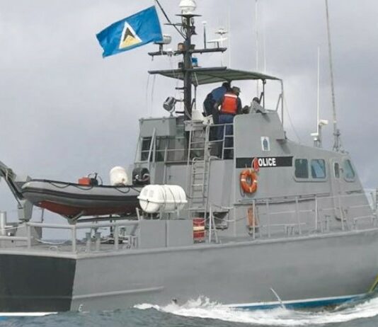 Marine police vessel 'Defender' on patrol