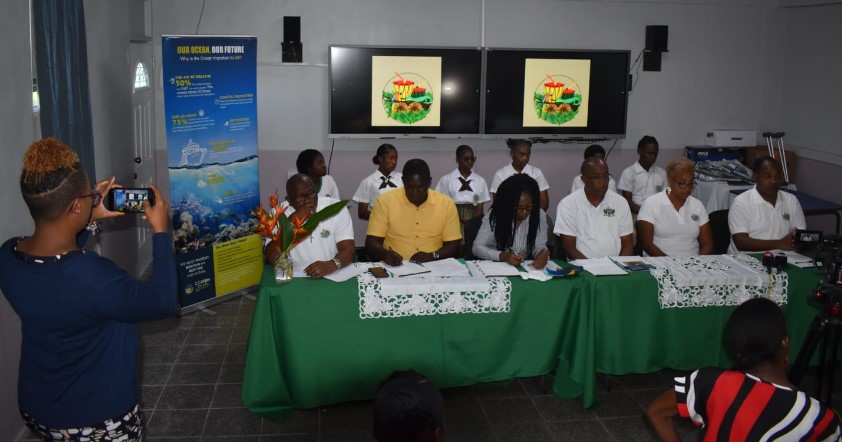 Babonneau secondary school conservation project launch.
