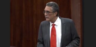 Dr. Kenny Anthony addresses parliament.