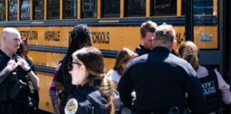 Nashville school shooting scene