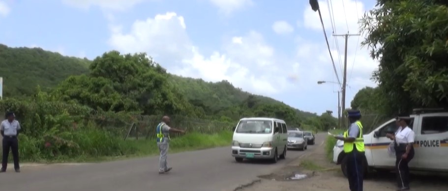 Police traffic check.