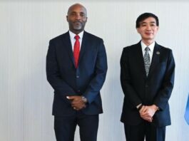 Mr. Rodney Taylor, Secretary-General of the Caribbean Telecommunications Union, and Mr. Masahiko Metoki, Director General of the United Nations Universal Postal Union, at the signing of an MoU between the organisations in Geneva, Switzerland.