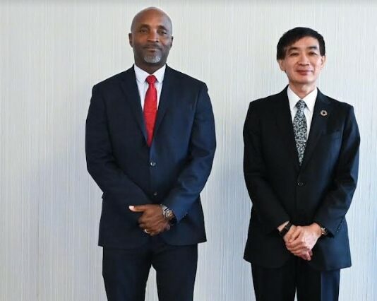Mr. Rodney Taylor, Secretary-General of the Caribbean Telecommunications Union, and Mr. Masahiko Metoki, Director General of the United Nations Universal Postal Union, at the signing of an MoU between the organisations in Geneva, Switzerland.