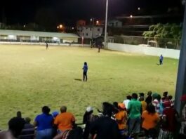 Spectators watch walaba tournament in Canaries.