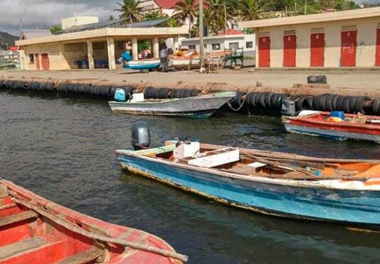 Fishing vessels in port