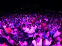 Crowd at World Beats event at Pigeon Island National Landmark