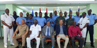 Regional Security System officers who participated in basic engineering course.