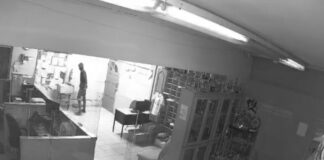 Intruder caught on camera in CCSS office.