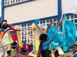 Carnival revelry in Castries.