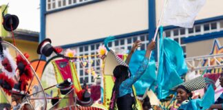 Carnival revelry in Castries.