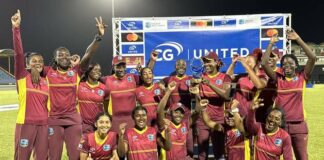 Victorious West Indies women cricket team.