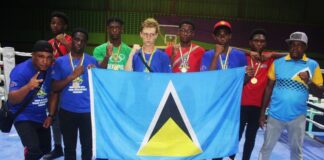 Young Saint Lucian boxers who participated in Guyana tournament.