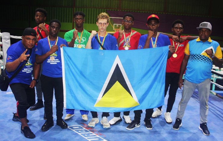 Young Saint Lucian boxers who participated in Guyana tournament.
