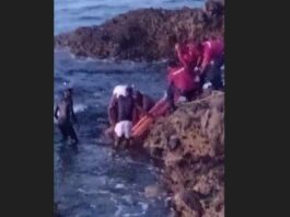 Emergency responders and divers retrieve body of suspected drowning victim at Anse Ger, Micoud.