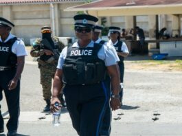 Saint Lucia police on patrol.