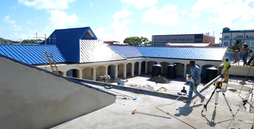 Construction of Vieux Fort police station.