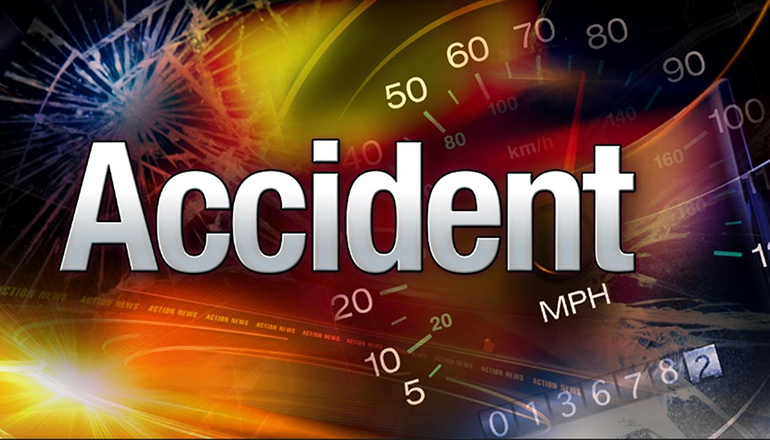 Graphic art with the word 'Accident' against the background of a speedometer.