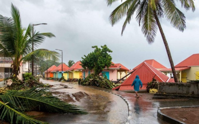 Tropical storm Phillipe devastation in Guadeloupe.
