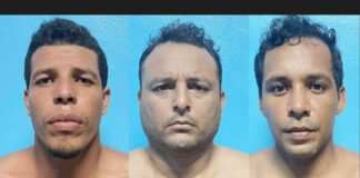 The three Venezuelans arrested in Guyana.