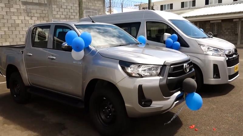 Two new vehicles received by Bordelais Correctional Facility.