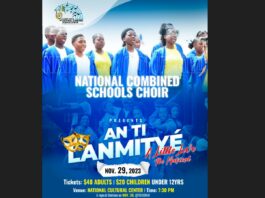 Flyer for national schools choir launch.
