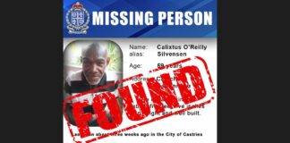 Calixtus O' Reilly - Missing Babonneau resident found.