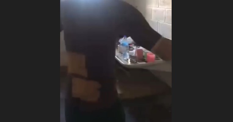 Prison inmate Adelburt Daniel displays plastered back after Bordelais Correctional Dacility officers used force to subdue him, claiming he was aggressive.