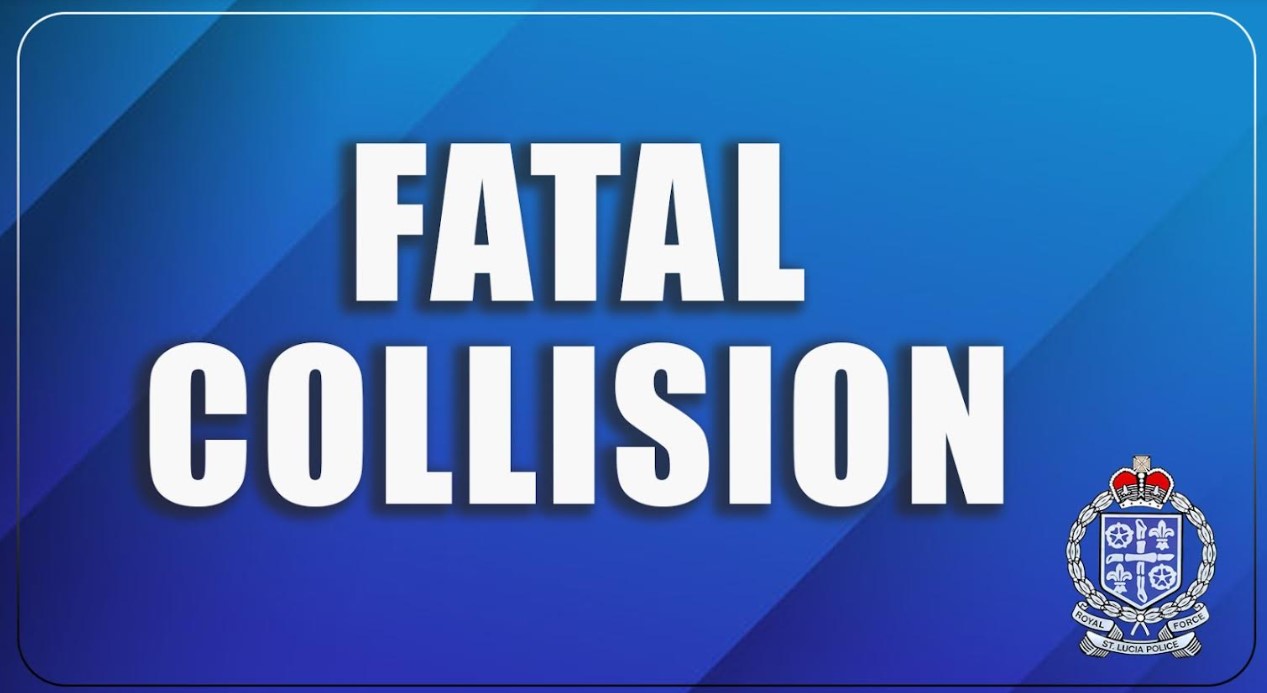 Words 'Fatal Collision' in white lettering against blue backdrop with police logo at the bottom right.