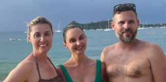 Matt Hammond and others who rescued French cruise ship passenger from drowning at Rodney Bay beach.