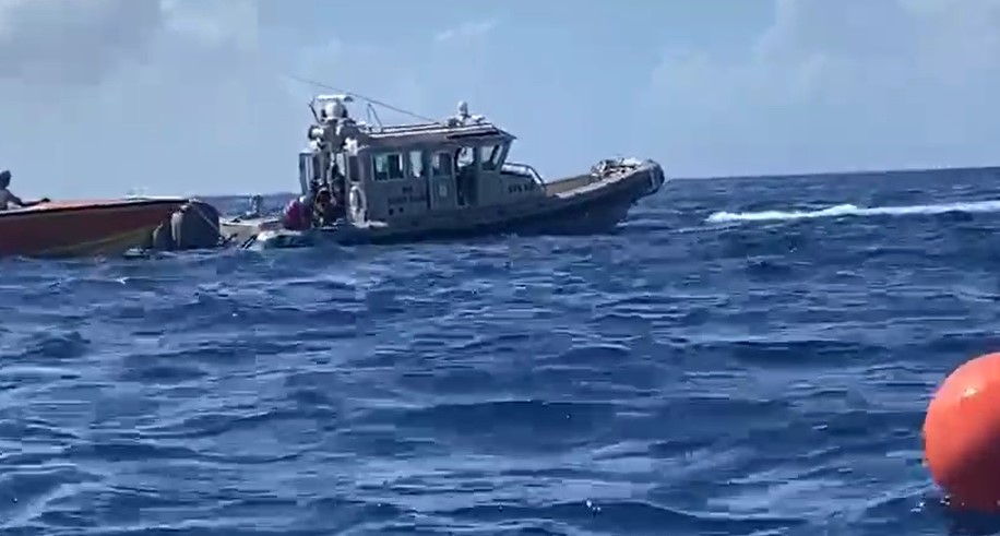 Saint Vincent and the Grenadines Coast Guard vessel searches for survivors after small plane crashes into the sea off Bequia.