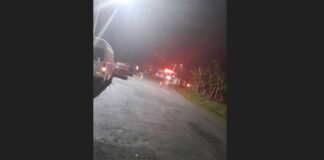 Fatal accident scene in Dennery