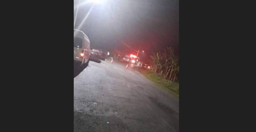 Fatal accident scene in Dennery