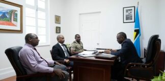 Philip J. Pierre at meeting with the Attorney General and Police top brass