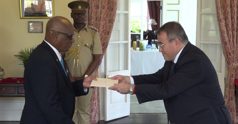 An Ambassador presents credentials to the Governor General