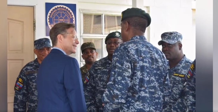 U.S. Ambassador Roger Nyhus Visits RSS Headquarters in Barbados.
