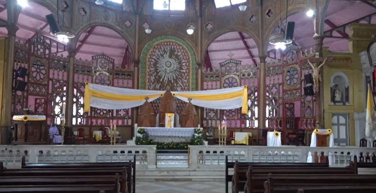 Inside Castries Cathedral