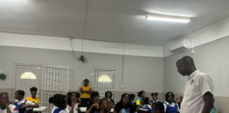 St Joseph's Convent students in class.