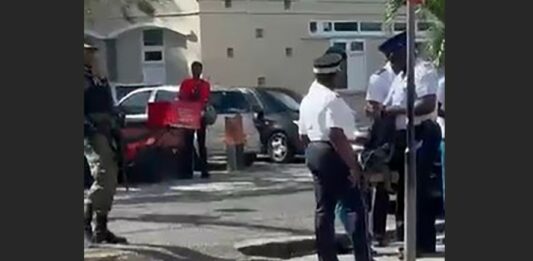 Student stop and search in Castries.