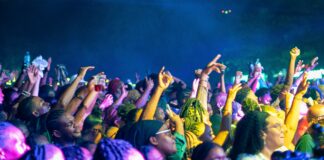 Crowd at Caribbean Jazz fusion.