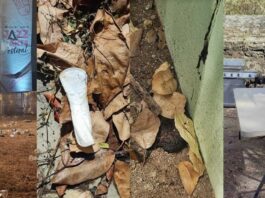 Photo collage of Pigeon Island trash.