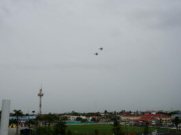 United States jets overfly Guyana.