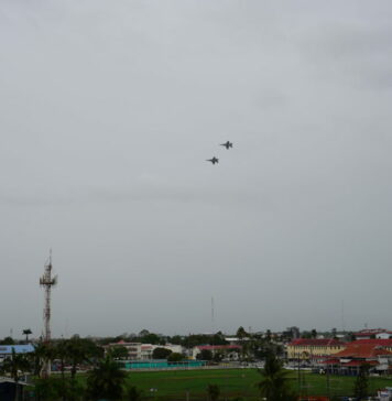 United States jets overfly Guyana.