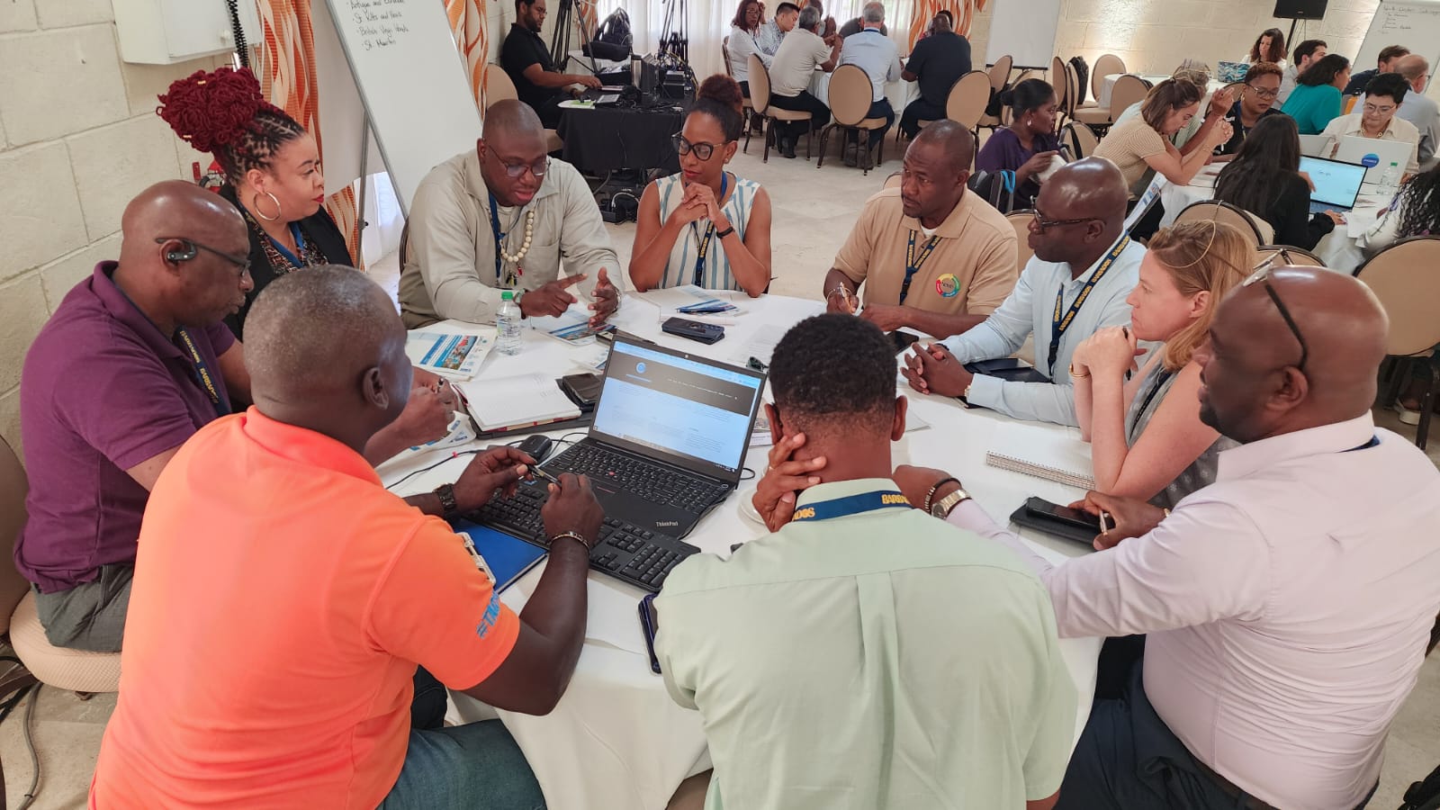 Participants at Caribbean disaster preparedness workshop.